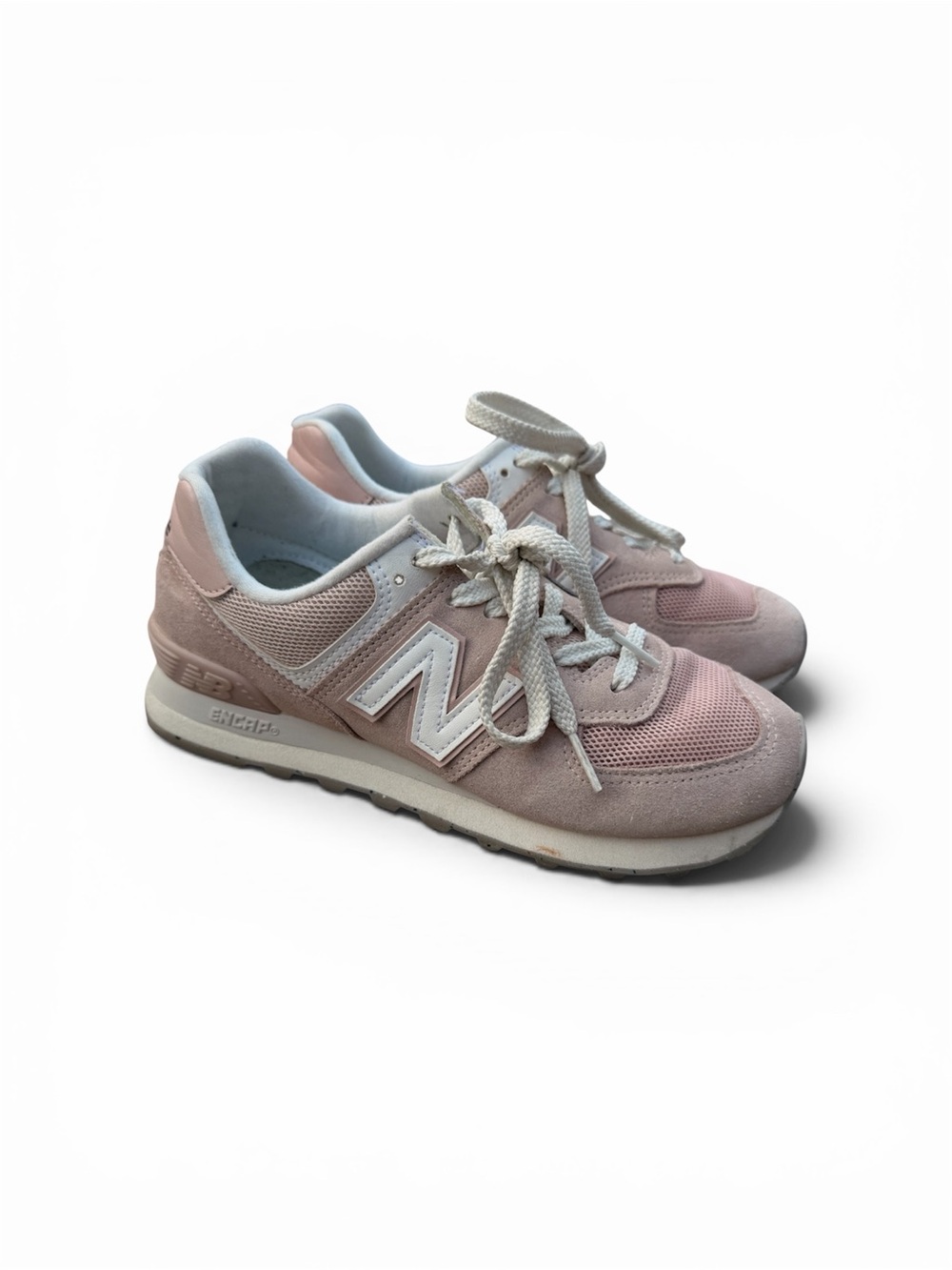 New Balance 574 Dusty Pink Suede Shoes Women 5.5